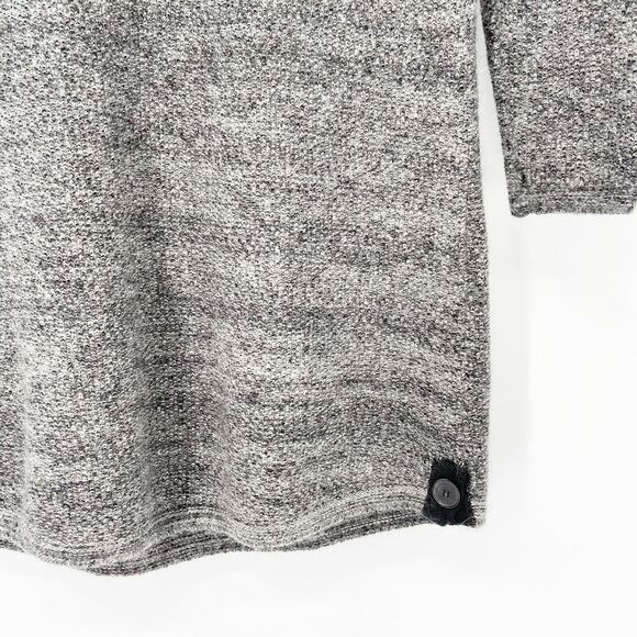 aiayu‎ Cashllama Sweater Dress Sz S Gray Scoop Neck Button Long Sleeve Pullover - Picture 4 of 7